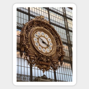 Gold clock Sticker